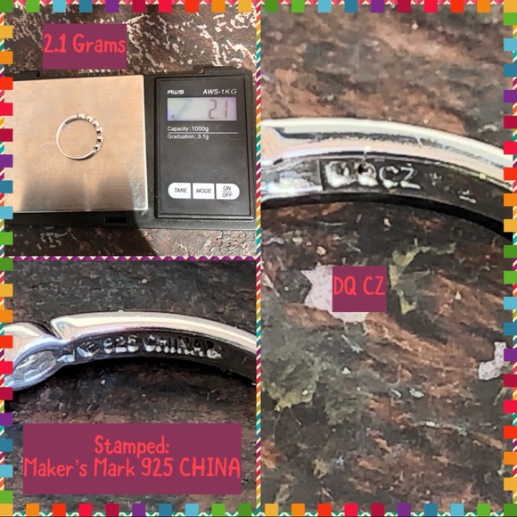 SOLD! 925 Ster Silver Channel Set CZ Ring 8.25 - Picture 4 of 5